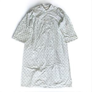 VTG Handmade MuuMuu Nightgown Sz L/XL Maxi Dress Blue Cottagecore Floral Chemise